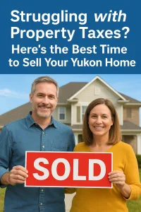 How Yukon, Oklahoma Homeowners Can Sell Fast and Avoid Tax Trouble Smiling couple holding a red SOLD sign in front of their Yukon, Oklahoma home, representing homeowners selling fast and avoiding property tax issues with Remedy Home Buyers.