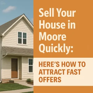 Sell Your House in Moore Quickly graphic promoting fast as-is home offers for homeowners in Moore, Oklahoma.