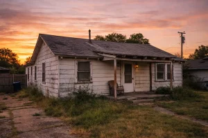 An older small home in Tulsa, Oklahoma representing a simple as-is home selling option