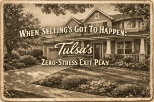 Vintage style photo of a Tulsa home representing a zero stress option for homeowners who need to sell quickly