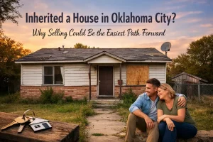“couple selling inherited home as-is in Oklahoma City for a simple stress-free solution”