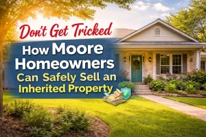 Inherited home in Moore Oklahoma with guide on how homeowners can safely sell an inherited property and avoid scams