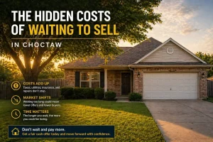 Choctaw home at sunset highlighting the hidden costs of waiting to sell including ongoing expenses and market changes