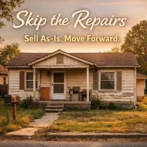 Fixer upper home in Bixby Oklahoma showing a house that can be sold as is without repairs