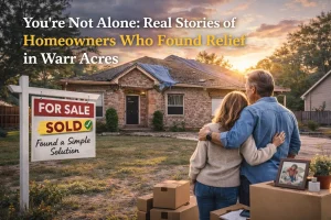 Warr Acres Oklahoma home with homeowners finding relief after selling their house with a simple stress free solution